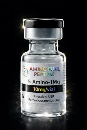 5-Amino-1MQ 10mg research peptide vial from Amino Fuel Labs