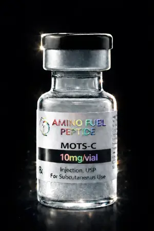 MOTS-C 10mg research peptide vial from Amino Fuel Labs