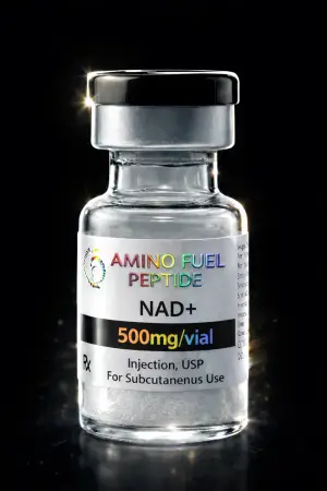 NAD+ 500mg research peptide vial from Amino Fuel Labs